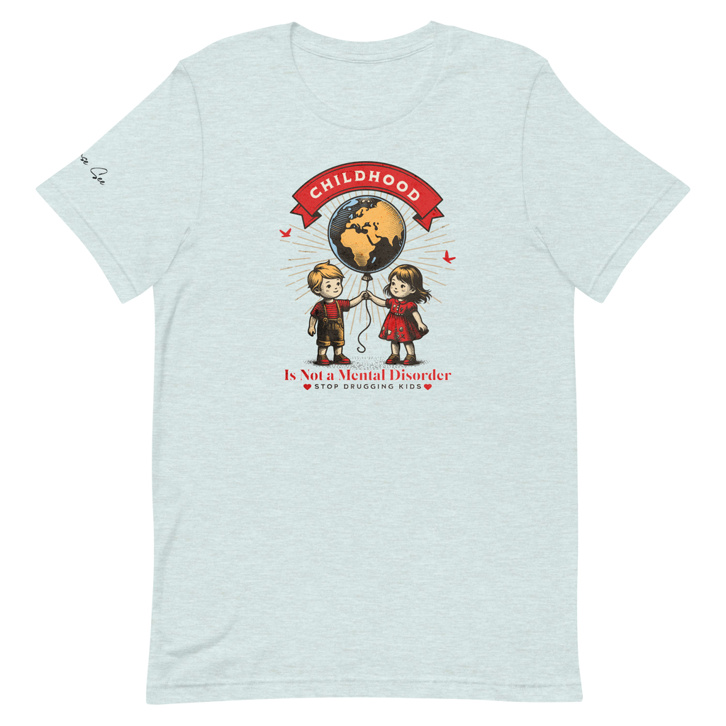 Whimsy, Retro, and Reflective Childhood Mental Health Premium Unisex T-Shirt (XS-2X) 4 Colors