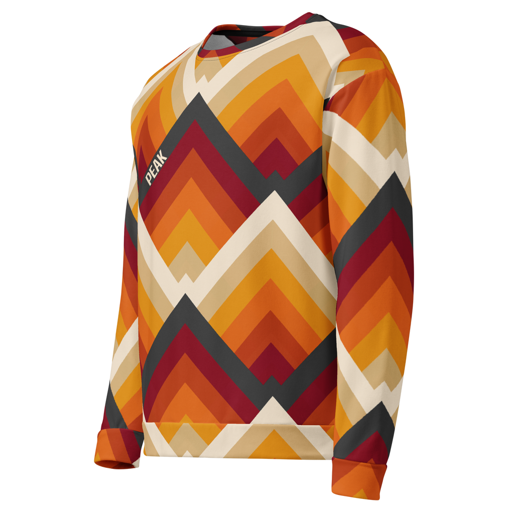 Funky Retro Seventies Hipster Inspired Peak Mod Geometric Unisex Sweatshirt (S-2X)