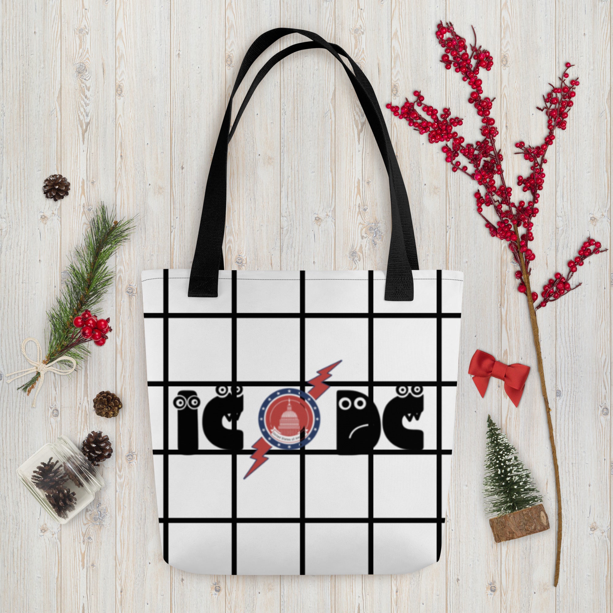 IC/DC Tote Bag (2 handle color options) dual sided graphic