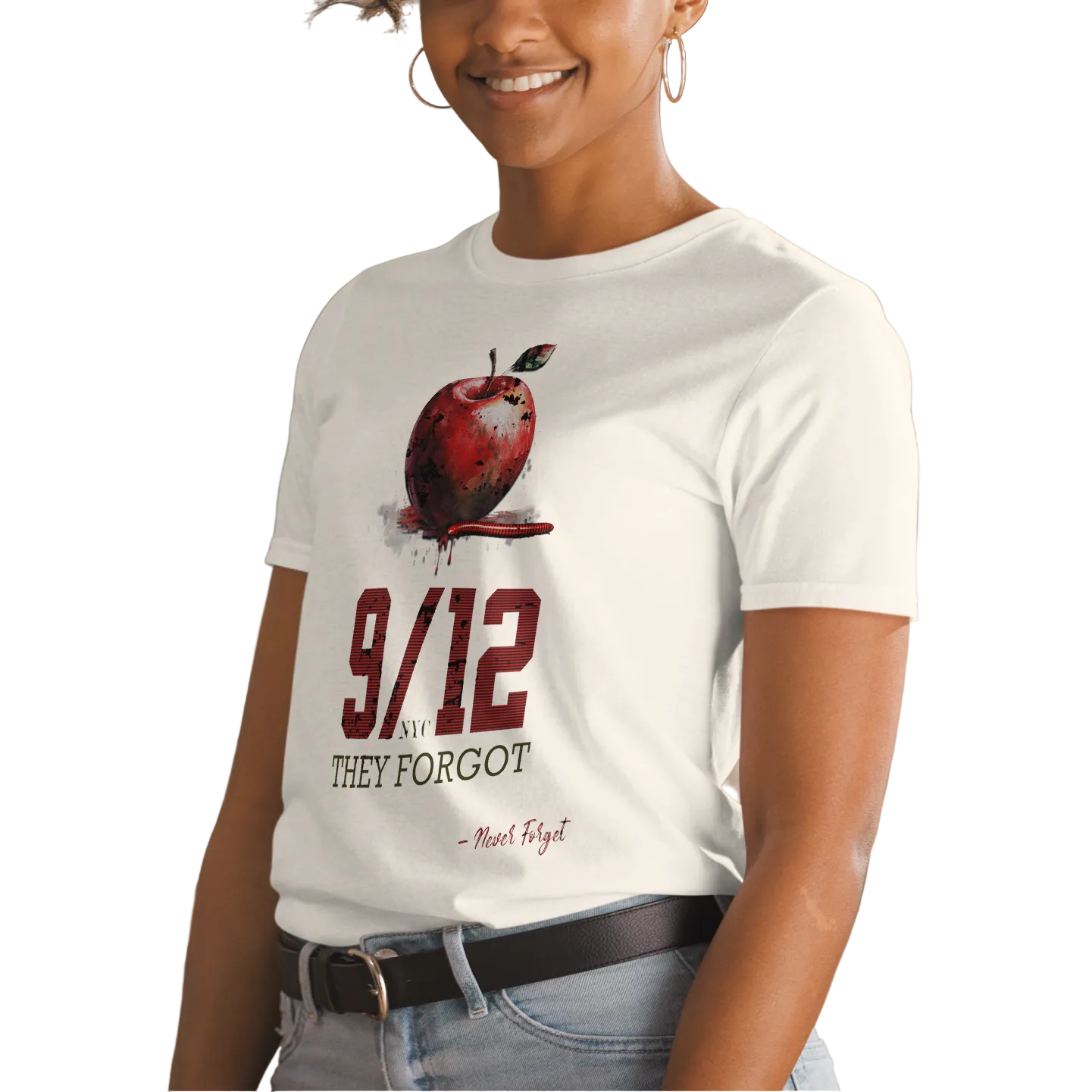 Powerful NYC 9/11 Remembrance or Forget Soft-Style Unisex T-Shirt (S - 2X) 5 Colors
