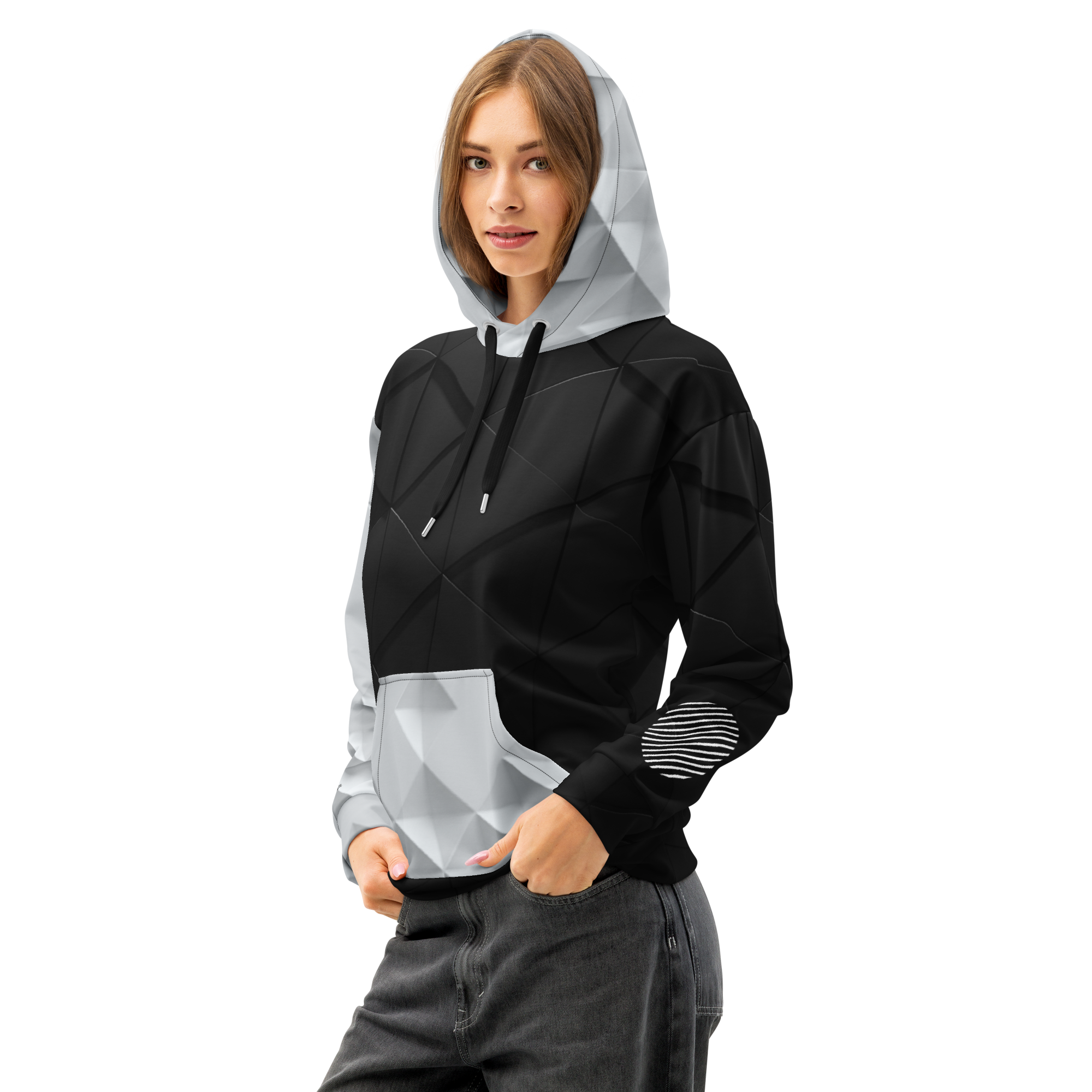 Tech in Black & White Hoodie (S-2X)