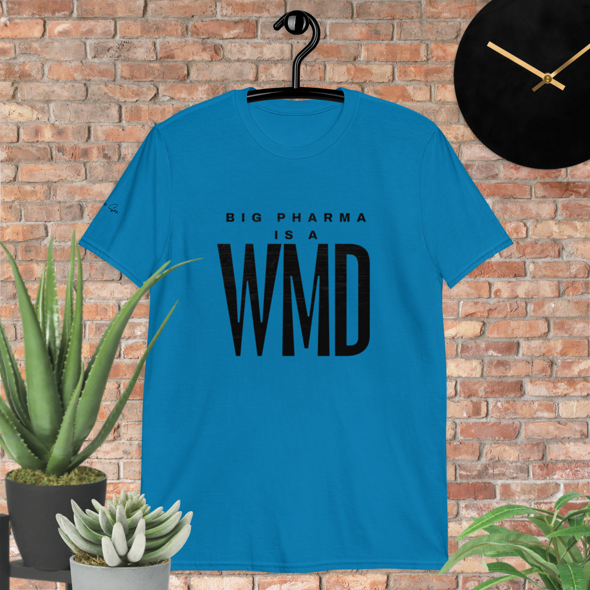 Big Pharma is a WMD tee, simple (6 color options) S-2X
