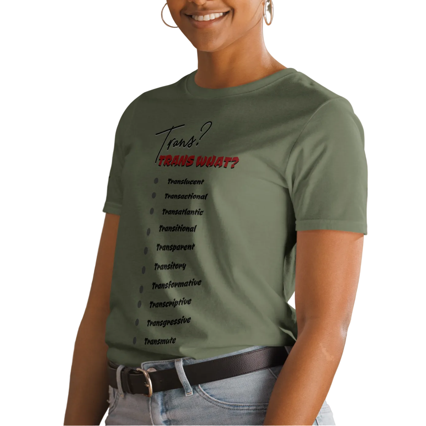 Playful, Jaunty, Smart-alecky What's Your Trans Unisex T-shirt (S-2X) 3 COLORS