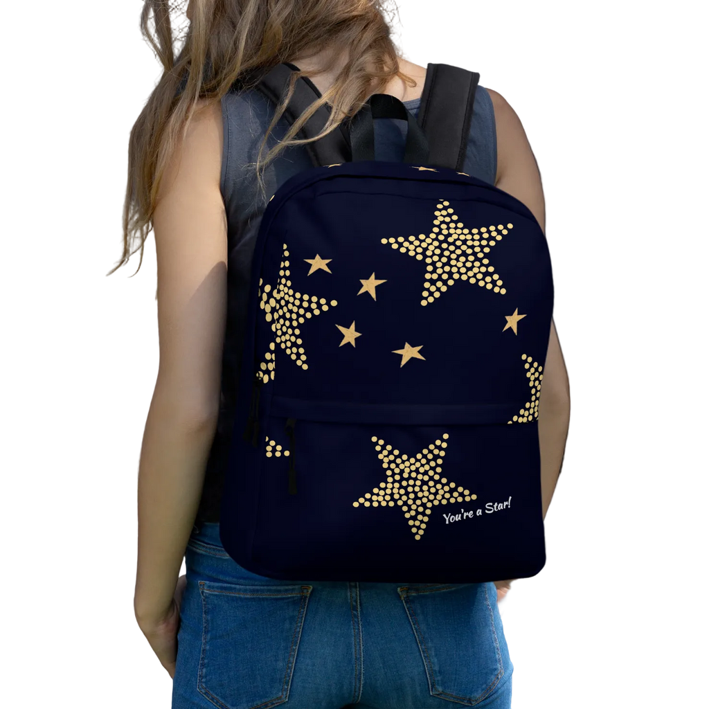 Pleasantly Uplifting & Dazzling You're a Star All-Ages Medium Backpack Bag