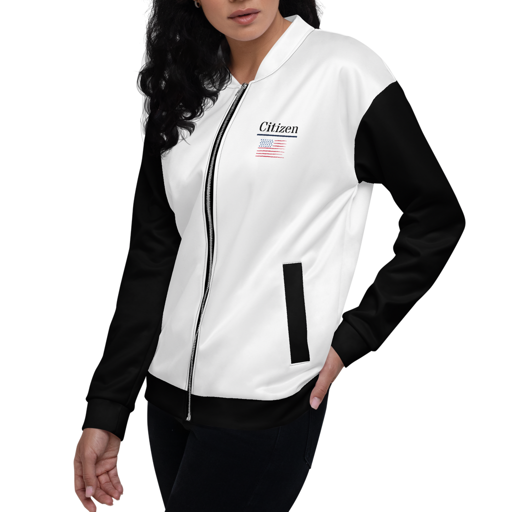 Uniting All Americans! Patriotic 1776 USA 250 Proud American Citizen Unisex Bomber Jacket (XS-3X)