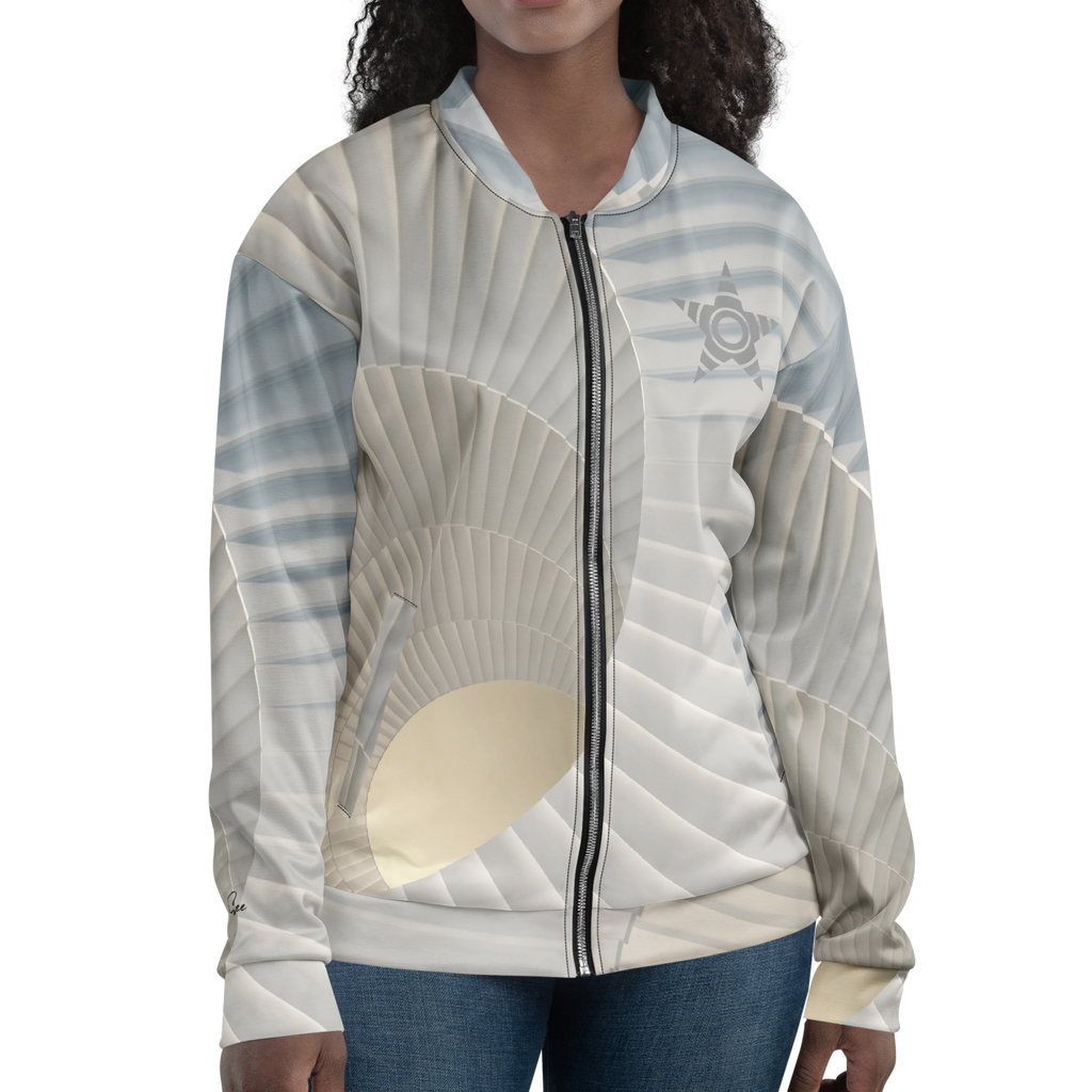 Spiral Illusion Bomber Jacket (S-2X)