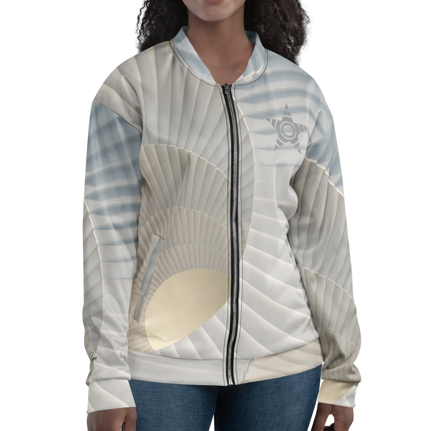 Spiral Illusion Bomber Jacket (S-2X)