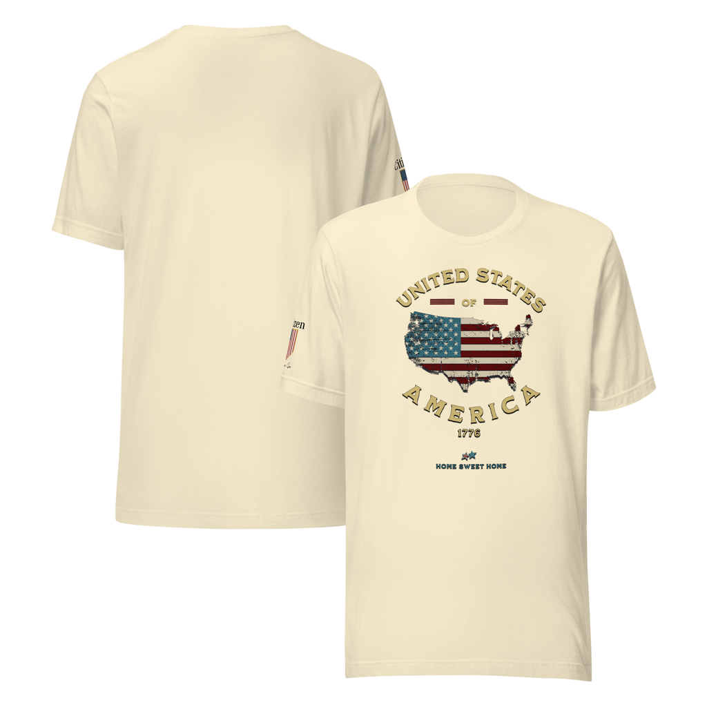 Americans Unite Patriotic 1776 USA 250 Proud American Citizen Unisex T-shirt (XS-3X) 5 COLORS