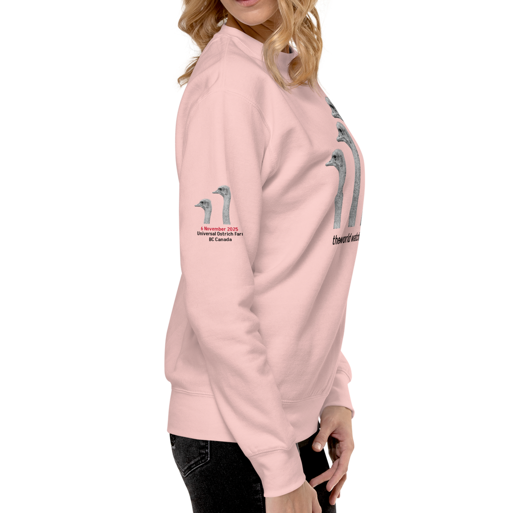 Canada Ostrich Farm Remembrance Sweatshirt for charity, Black Lettering (5 color options) S-2X