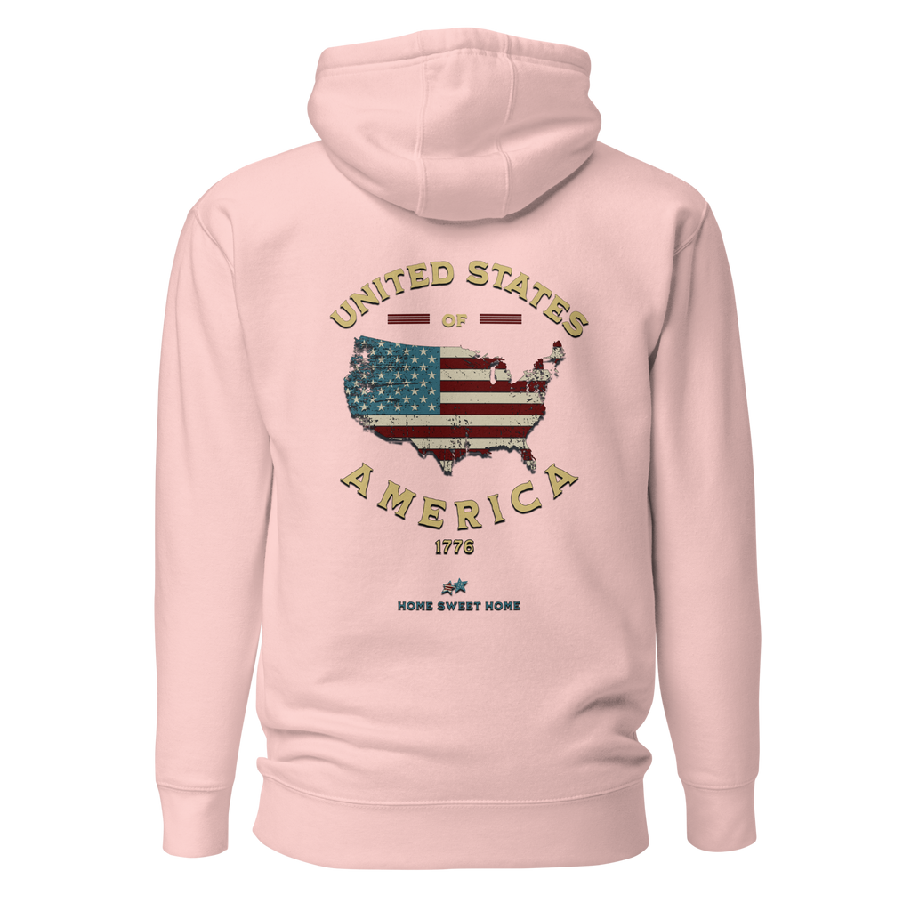 Celebratory All-American Patriotic 1776 USA 250 Proud American Citizen Unisex Hoodie (S-3X) 4 COLORS