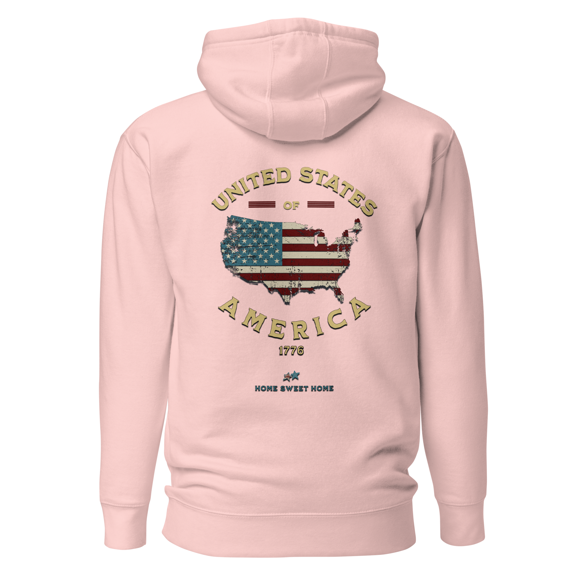 Celebratory All-American Patriotic 1776 USA 250 Proud American Citizen Unisex Hoodie (S-3X) 4 COLORS