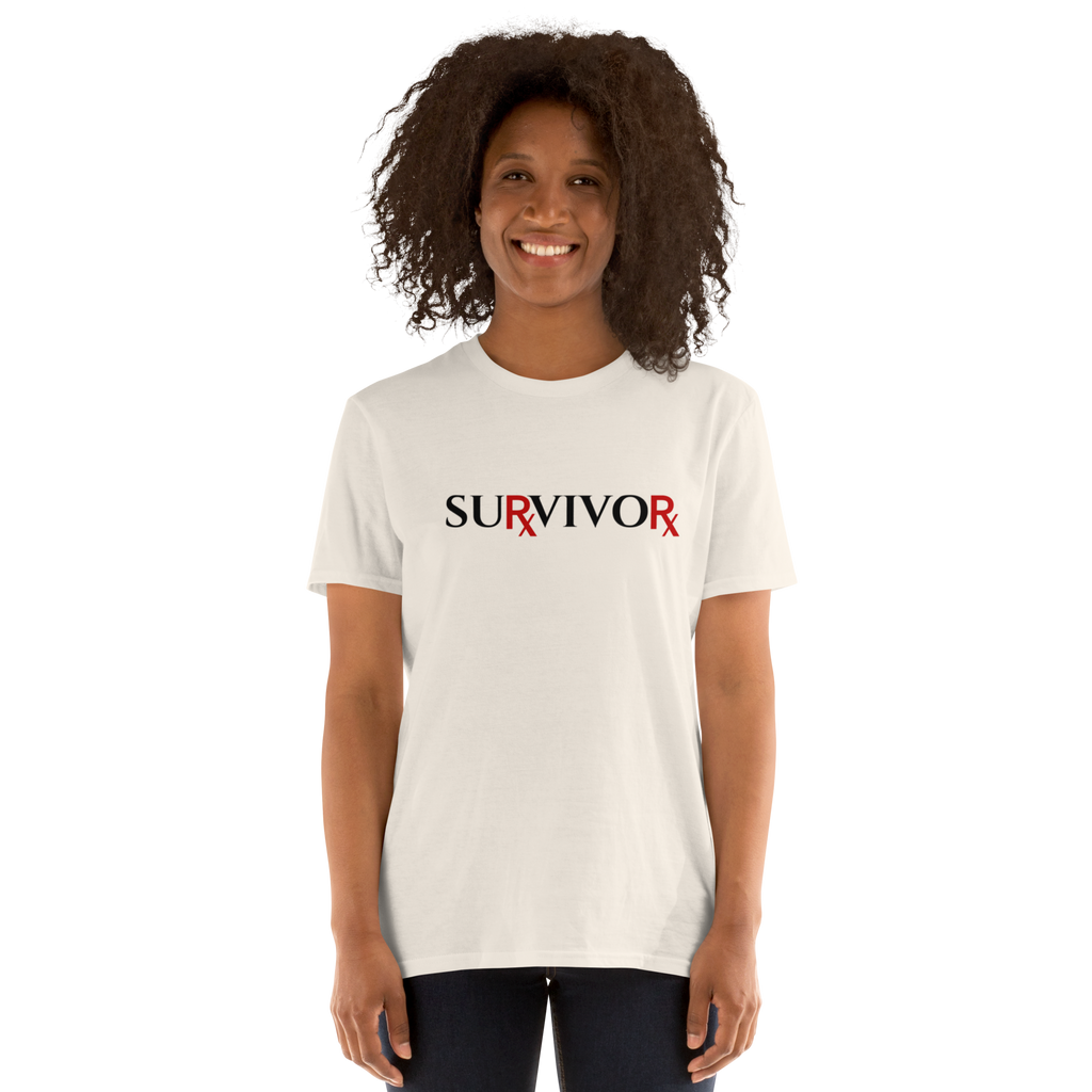 Pharmaceutical Drug Rx Survivor T-Shirt (6 color options, black lettering) S - 2X