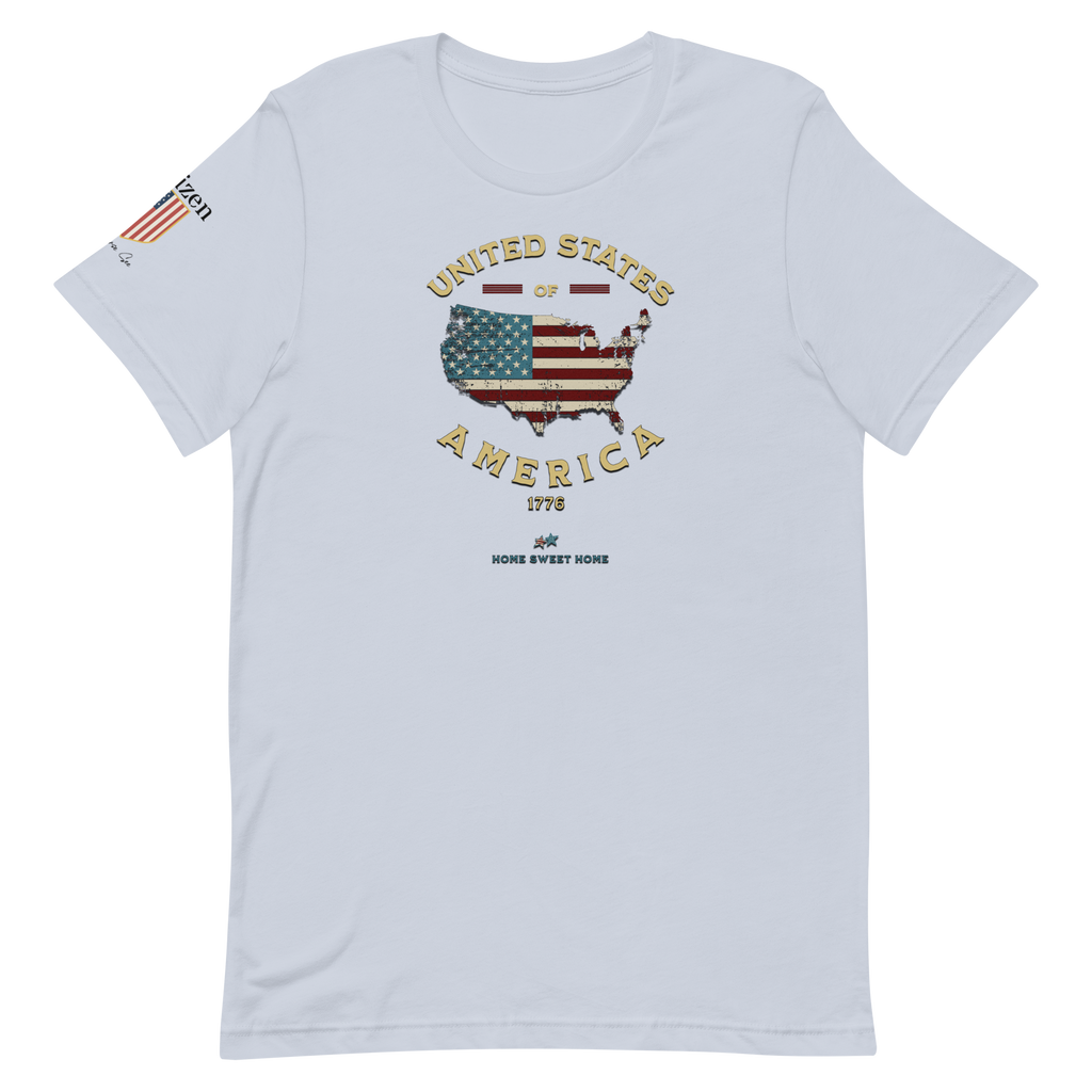 Americans Unite Patriotic 1776 USA 250 Proud American Citizen Unisex T-shirt (XS-3X) 5 COLORS
