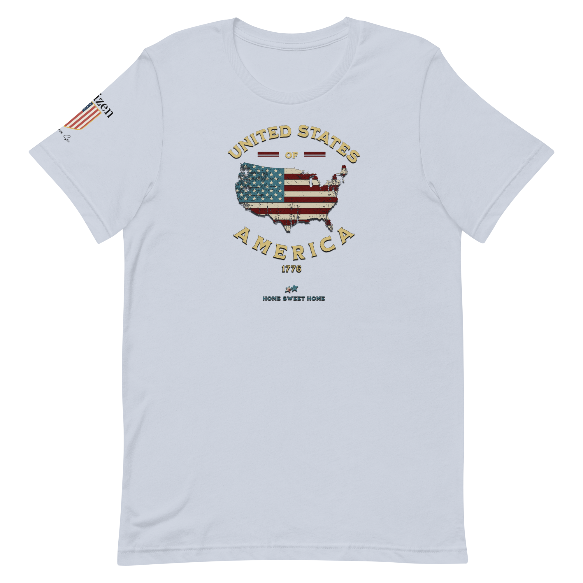 Americans Unite Patriotic 1776 USA 250 Proud American Citizen Unisex T-shirt (XS-3X) 5 COLORS