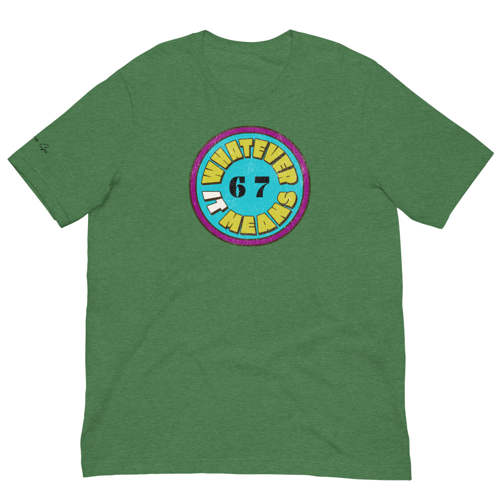 Wholesome Trendy Fun 6 7 WHATEVER IT MEANS Premium Unisex T-Shirt (S-2x) 4 Colors