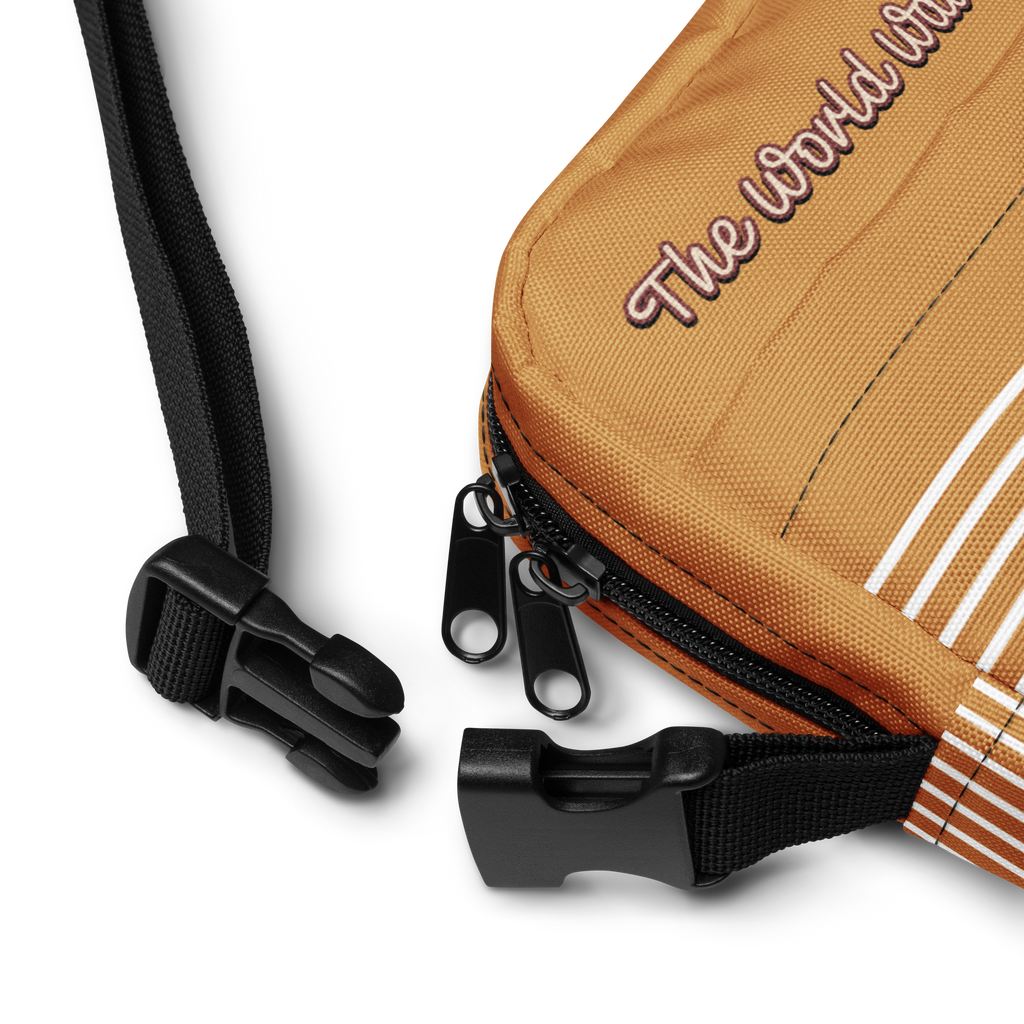 Canada Ostrich Farm Remembrance Crossbody Bag for charity (front, back, interior graphics)