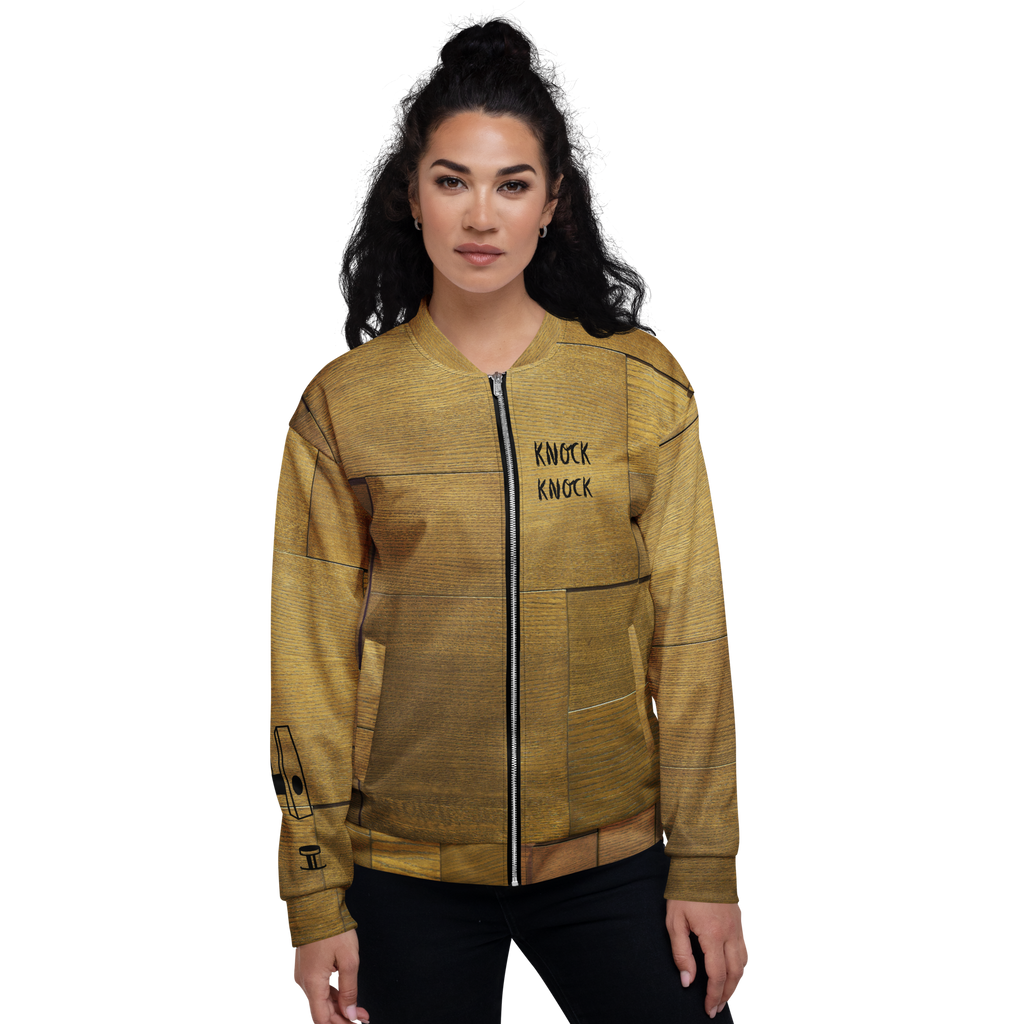 Knock On Wood Bomber Jacket (S-3X)