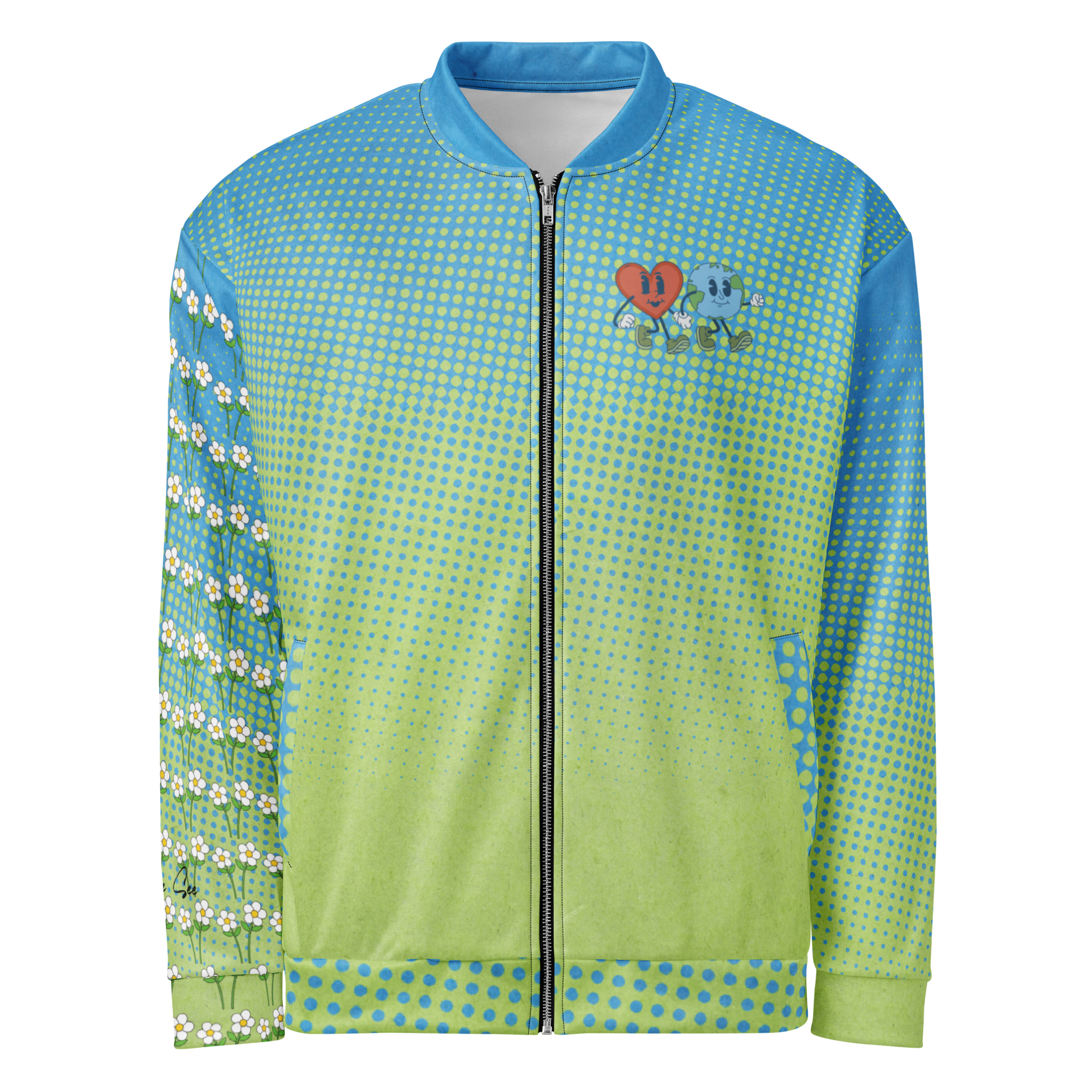Happy Earth Bomber Jacket (S-2X)
