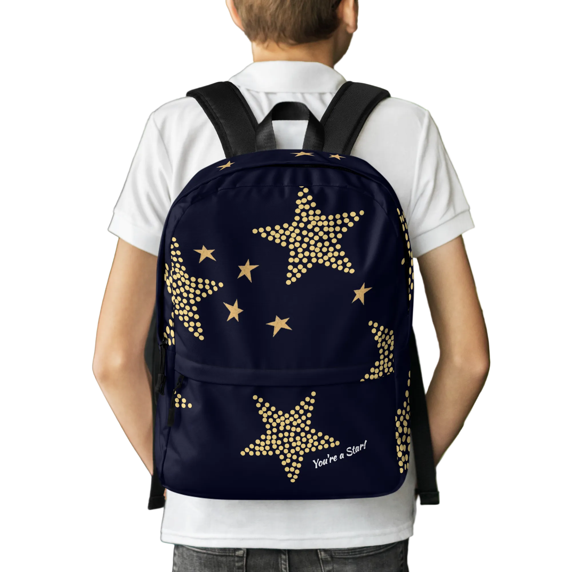Pleasantly Uplifting & Dazzling You're a Star All-Ages Medium Backpack Bag