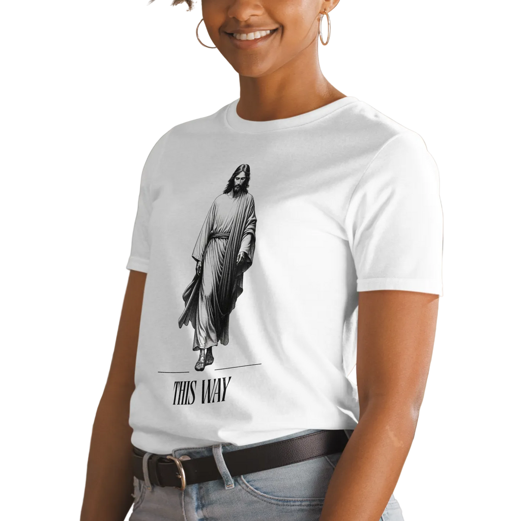 Religiously, Faithfully Following Jesus This Way Unisex T-shirt (S-2X) 3 COLORS