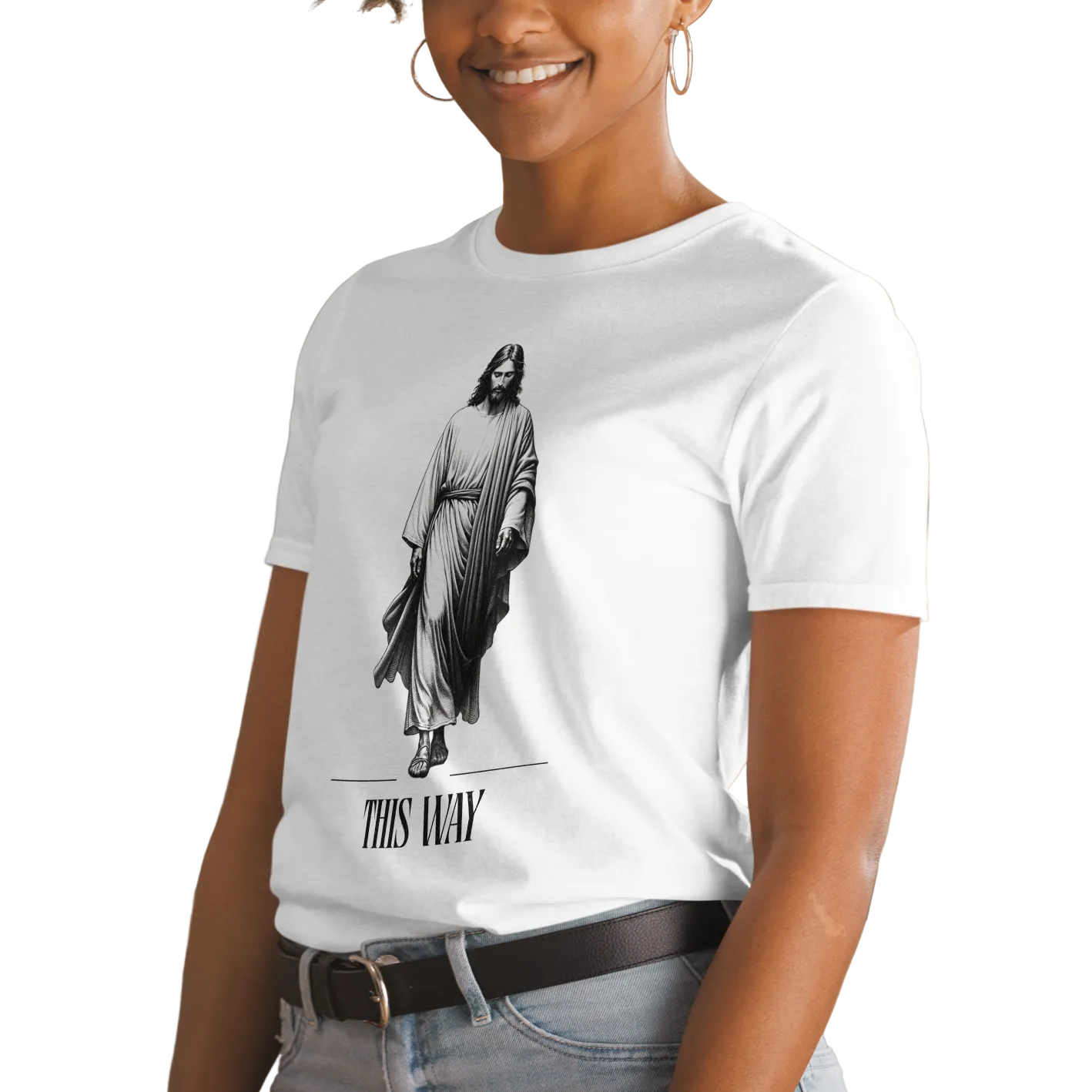 Religiously, Faithfully Following Jesus This Way Unisex T-shirt (S-2X) 3 COLORS