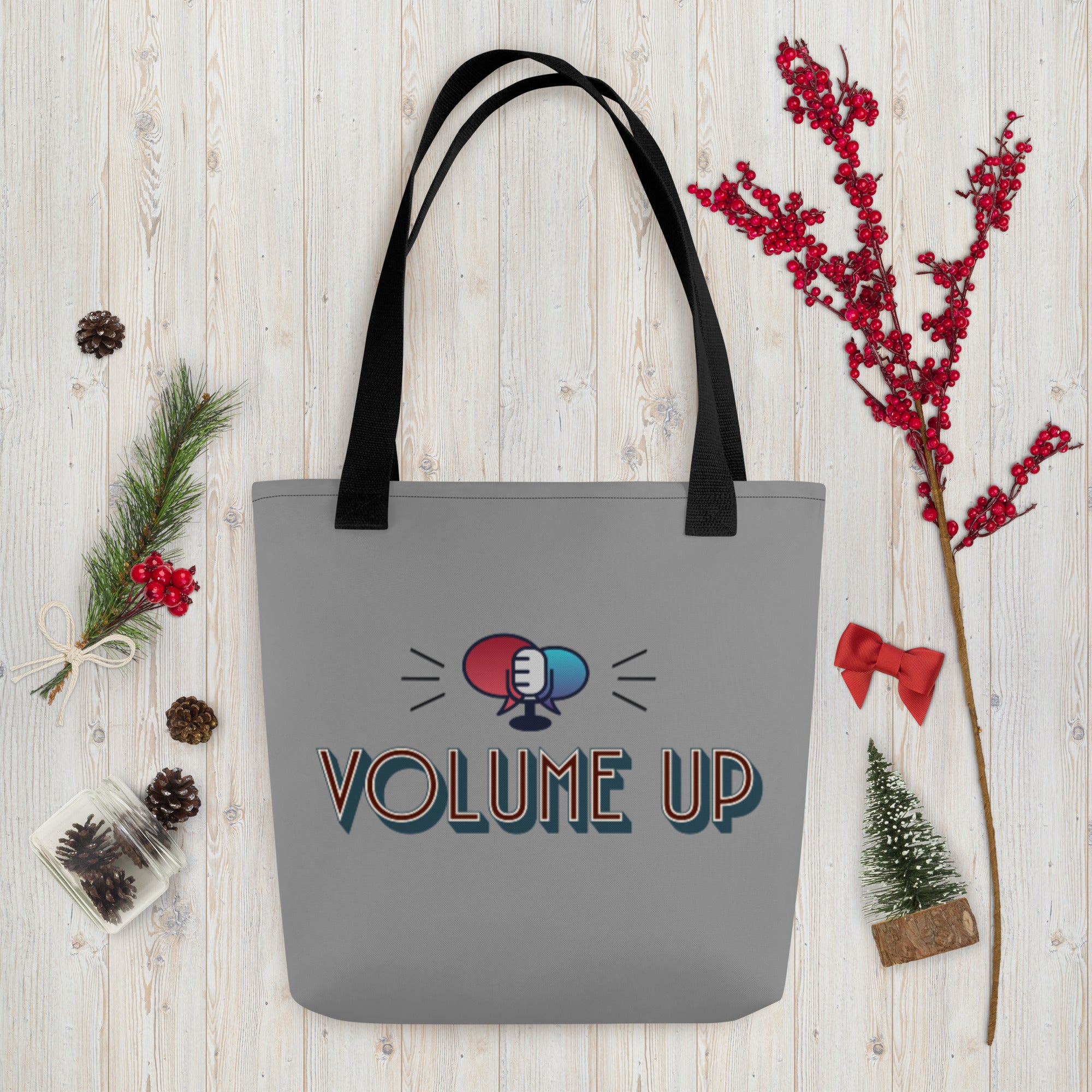 VOLUME UP Tote Bag (2 handle color options)