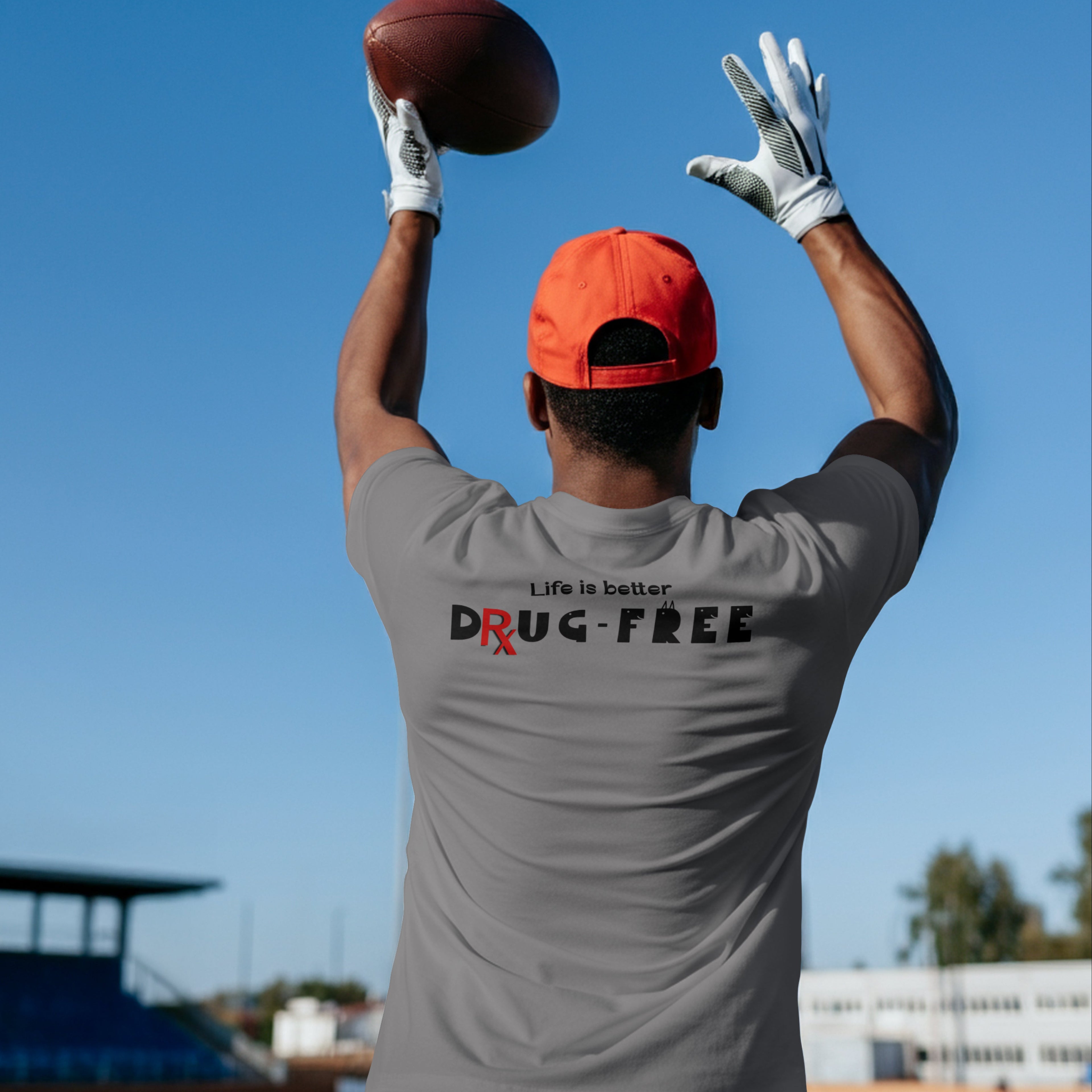 Life is Better Drug Free T-Shirt, Back Graphic (6 color options) S-2X