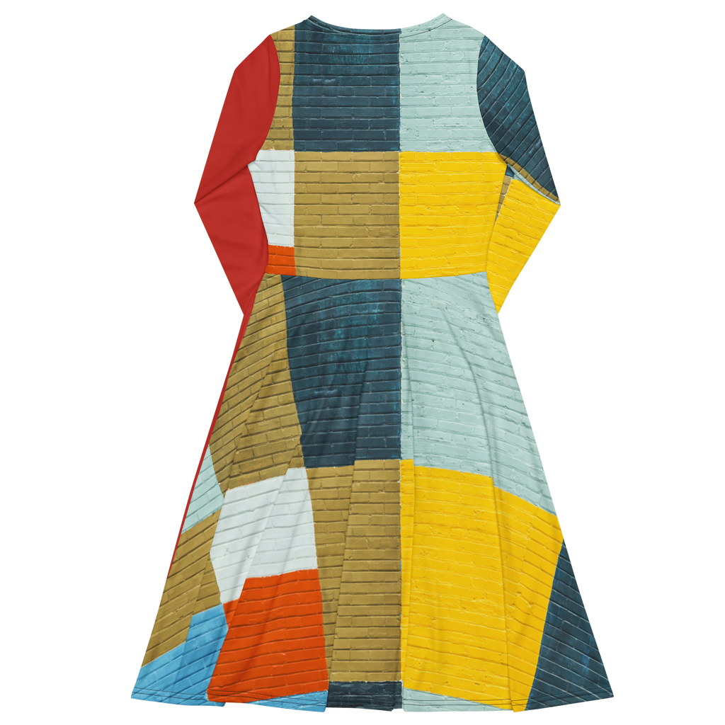 Brick Block Midi Pocket Dress (S-3X)