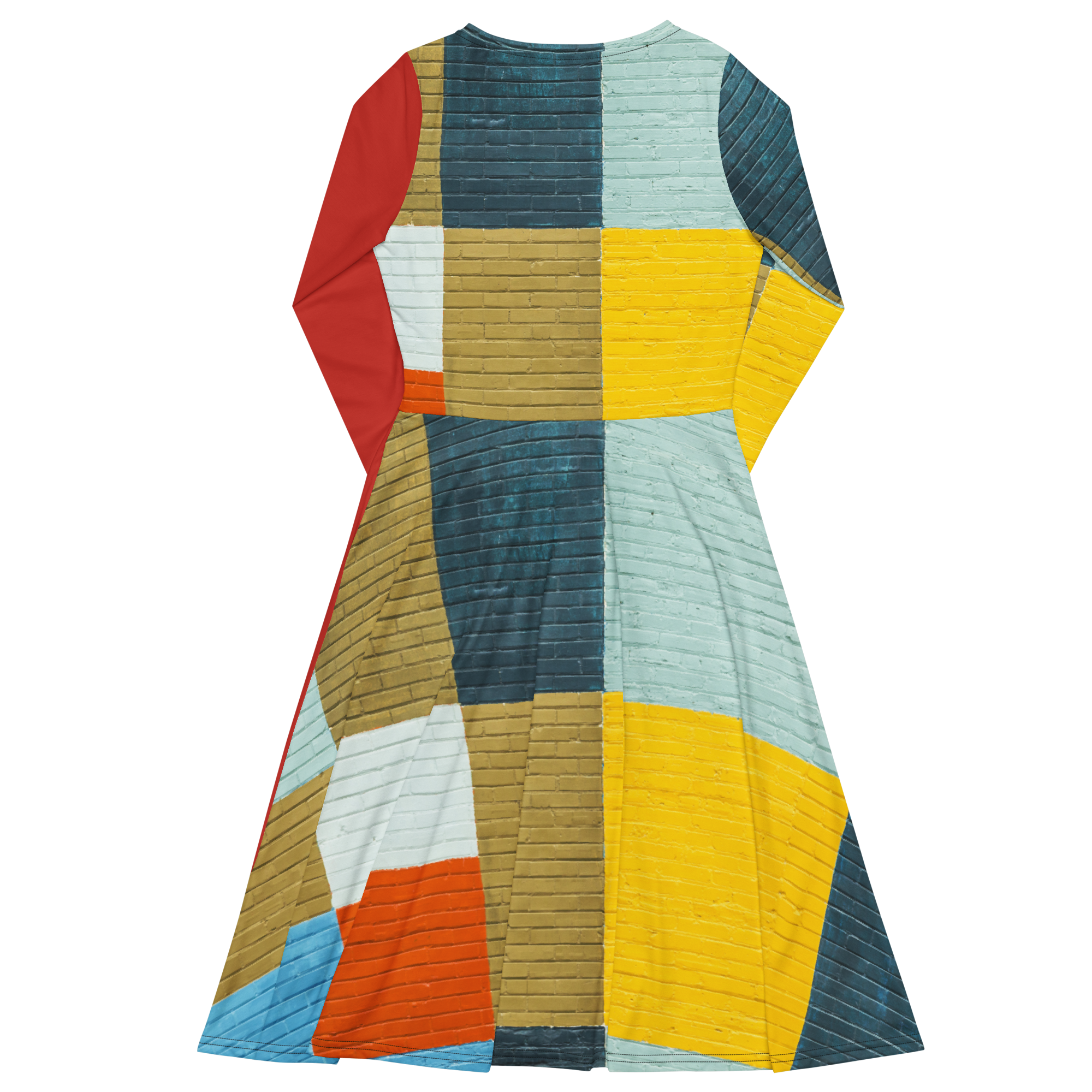 Brick Block Midi Pocket Dress (S-3X)