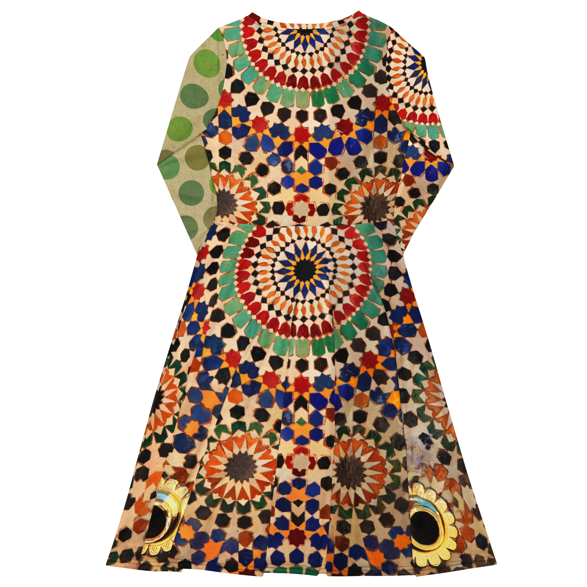 Tapestry Dot Midi Pocket Dress (S-3X)