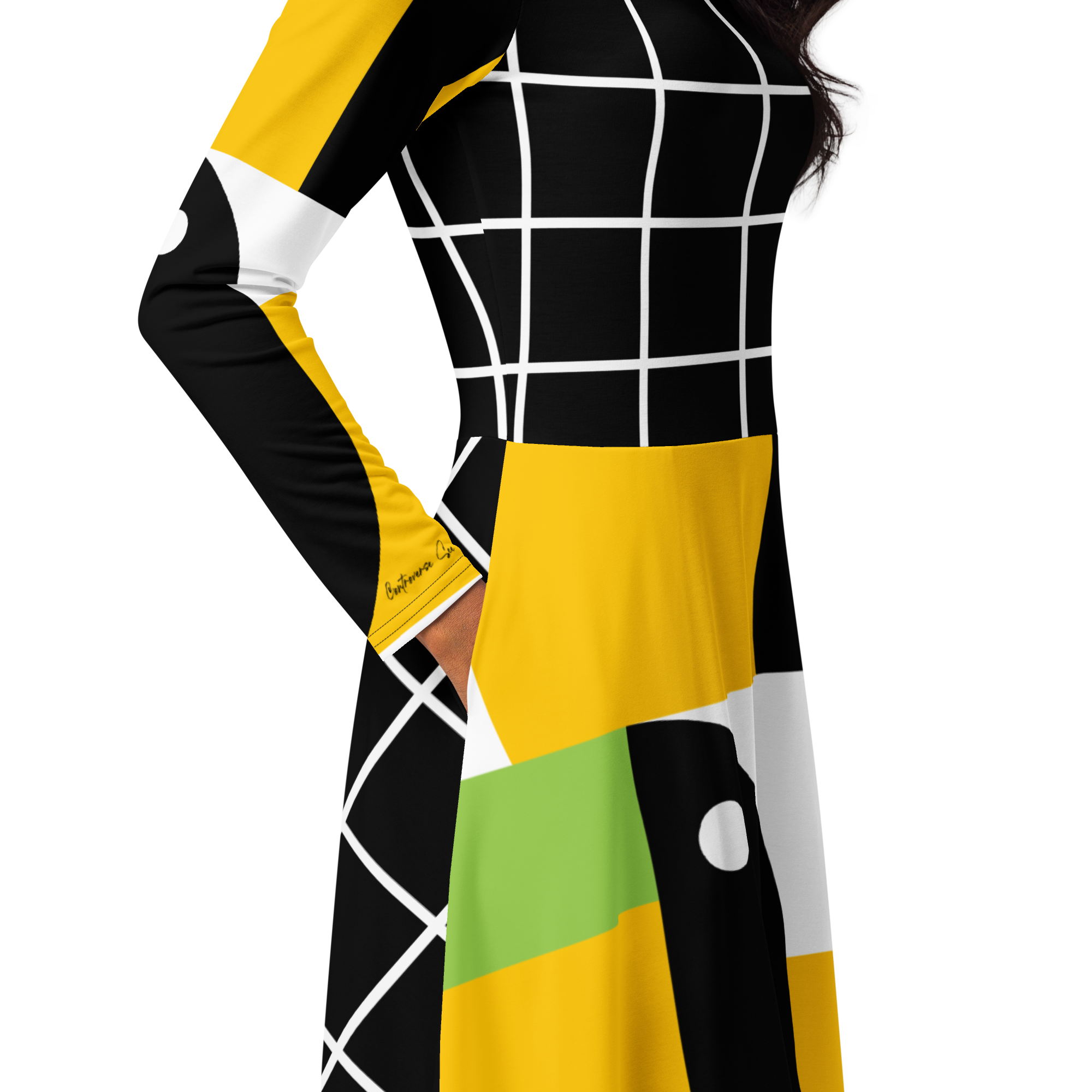 Sunshine Grid Midi Pocket Dress (S-3X)