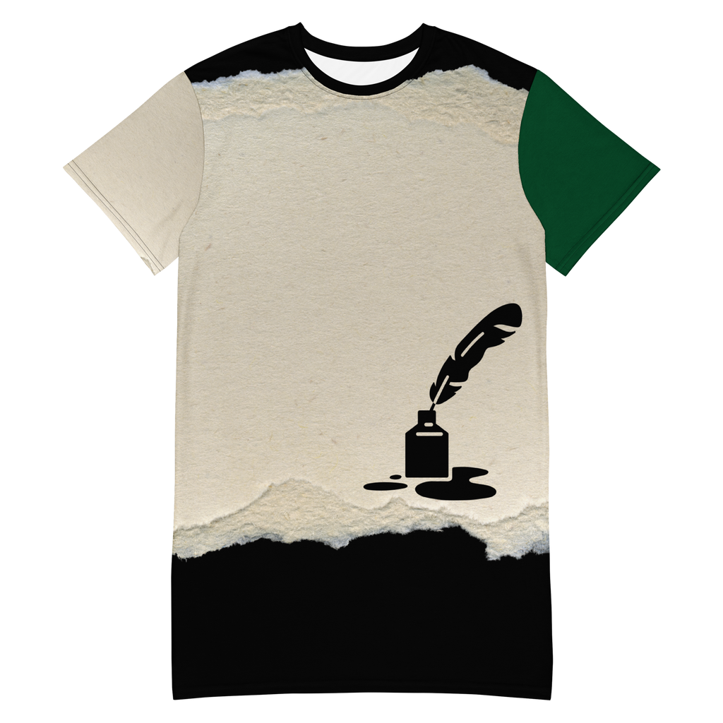 Ink Blot T-Shirt Dress (S-3X)