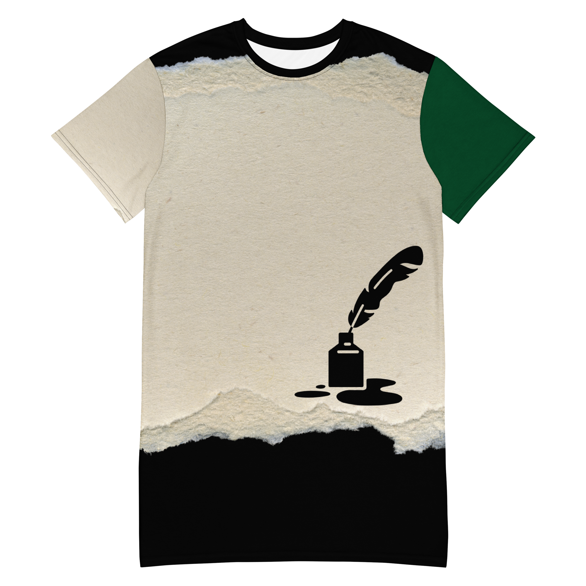 Ink Blot T-Shirt Dress (S-3X)