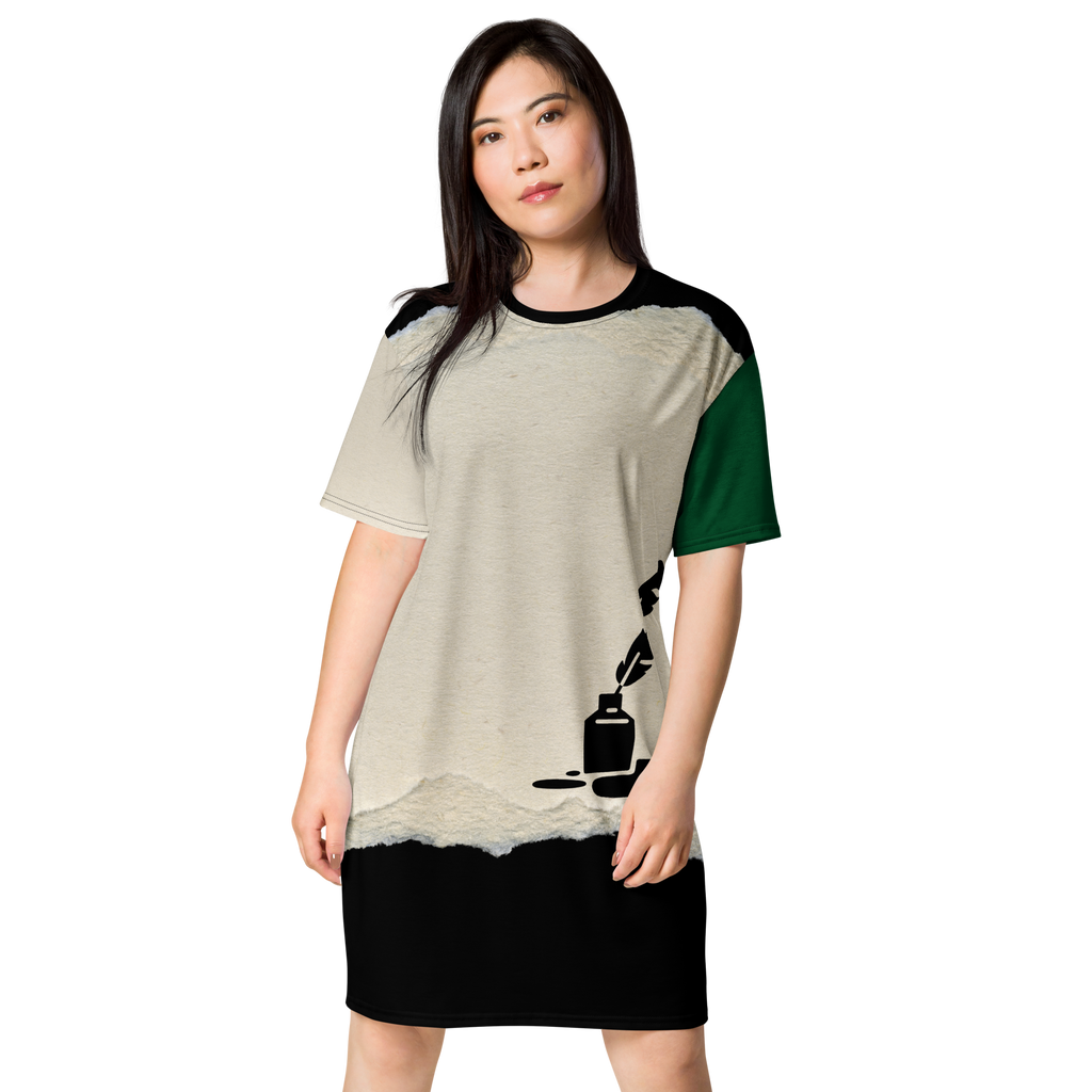 Ink Blot T-Shirt Dress (S-3X)