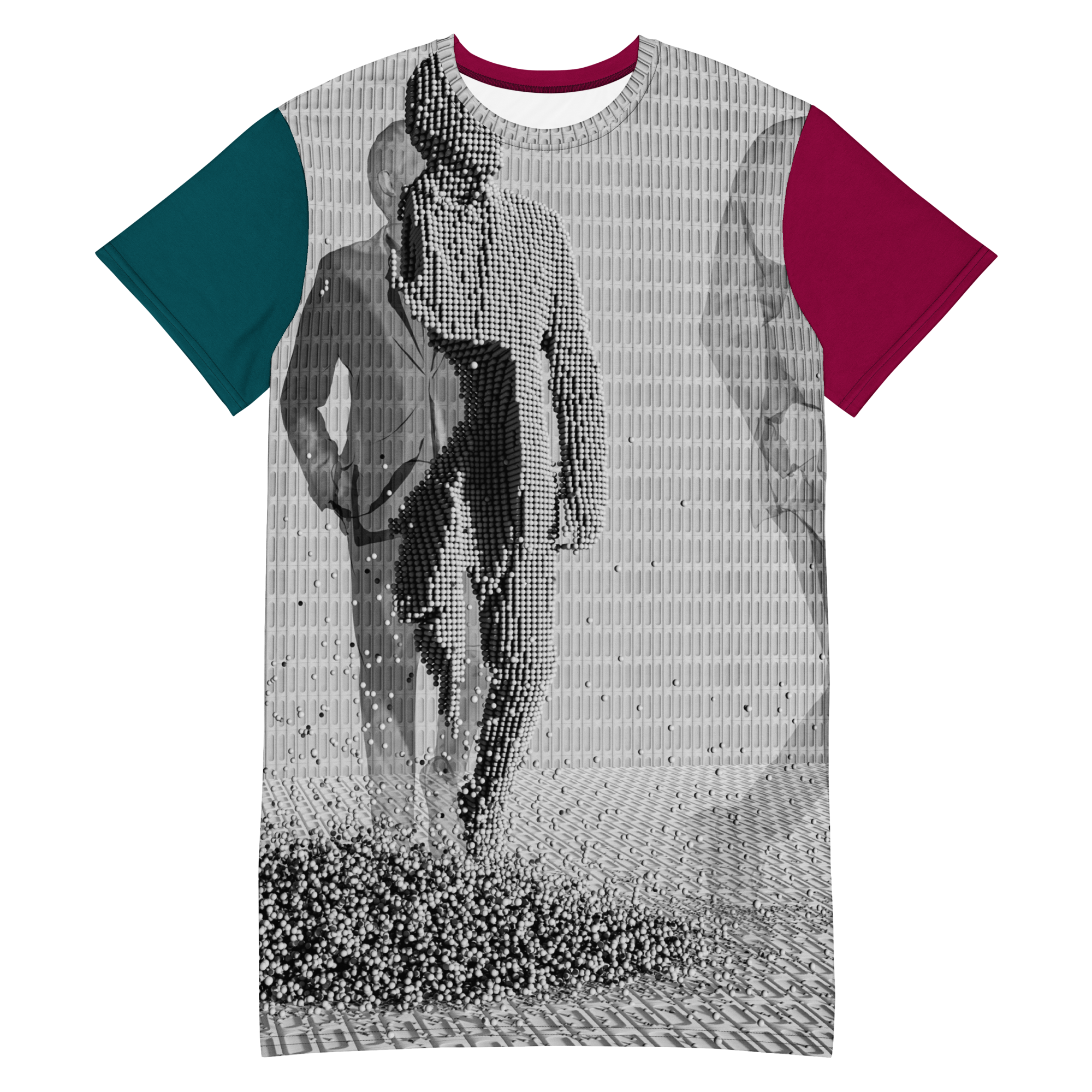 Digital Suit T-Shirt Dress (S-3X)