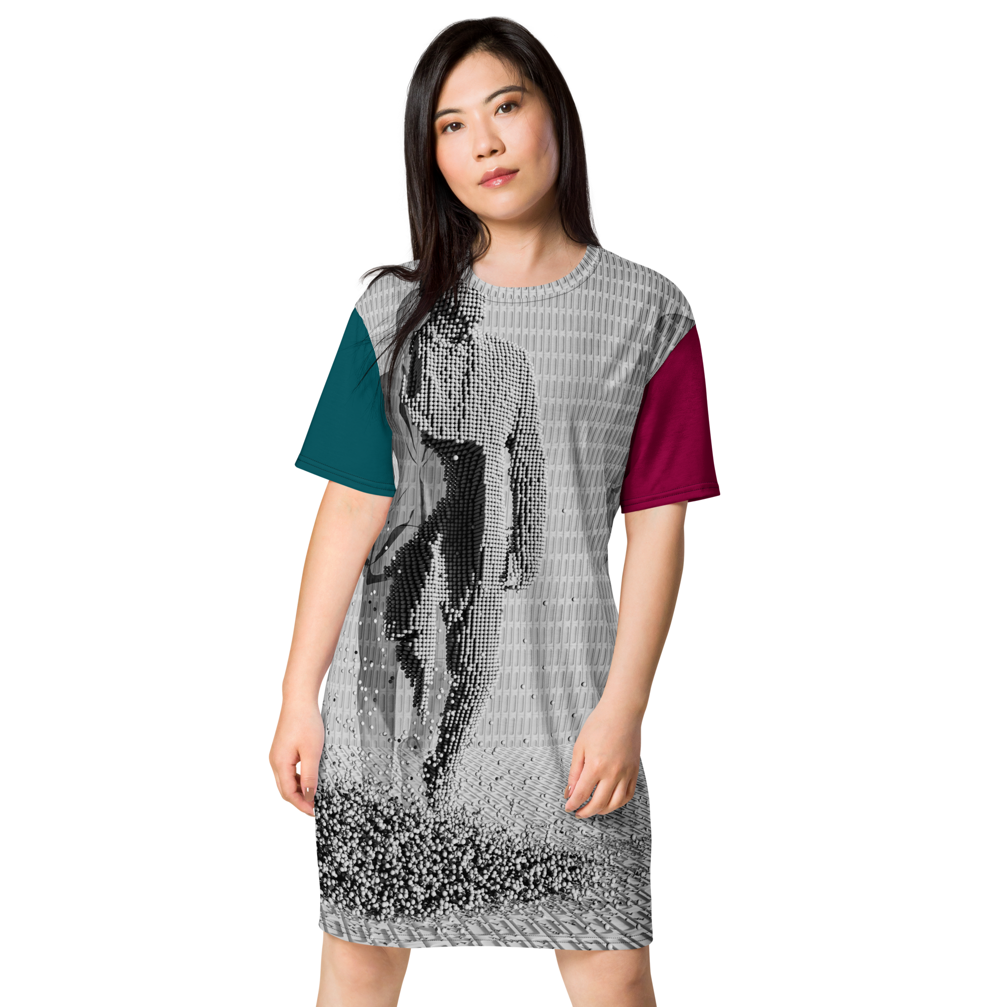Digital Suit T-Shirt Dress (S-3X)