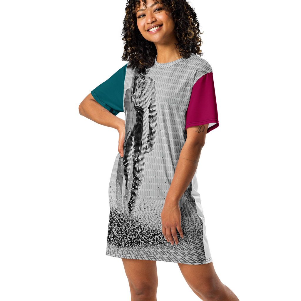 Digital Suit T-Shirt Dress (S-3X)