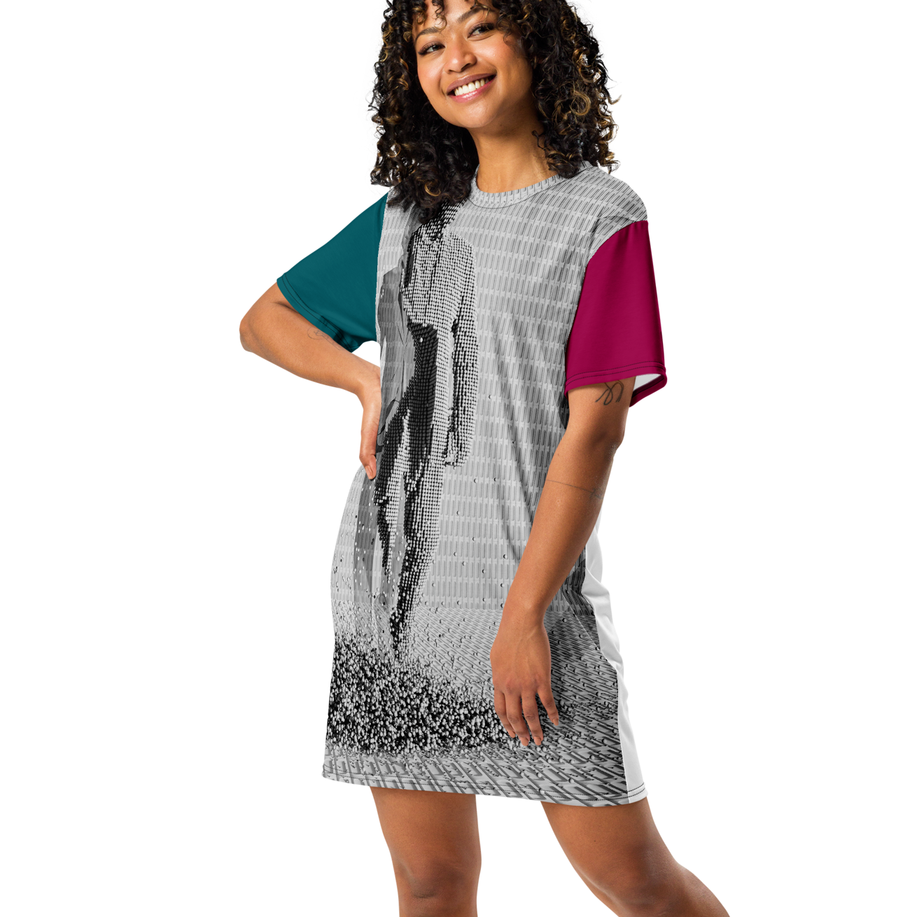 Digital Suit T-Shirt Dress (S-3X)
