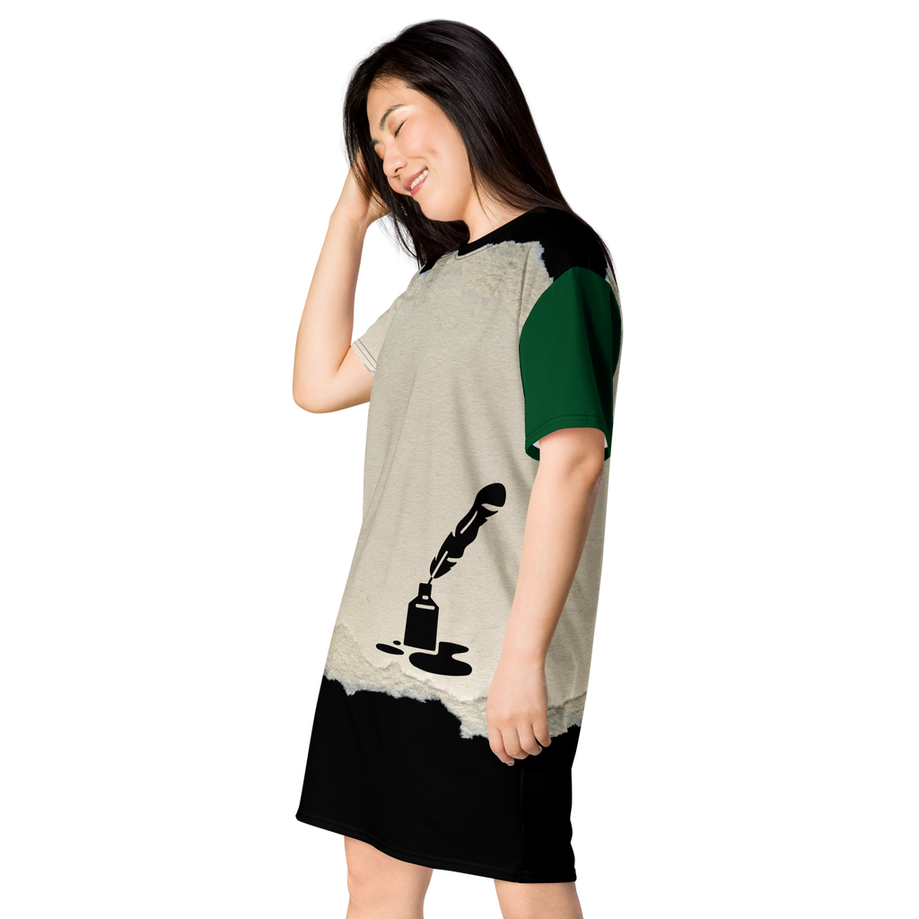 Ink Blot T-Shirt Dress (S-3X)