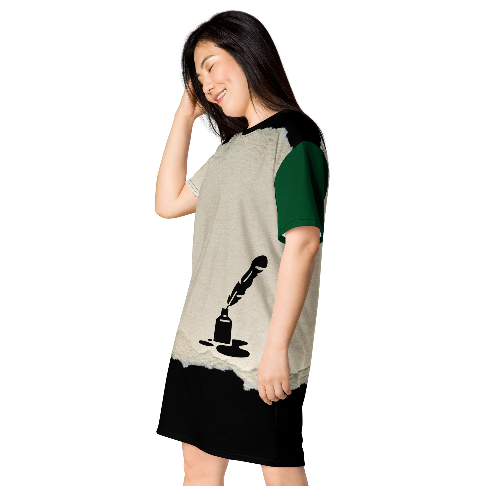 Ink Blot T-Shirt Dress (S-3X)