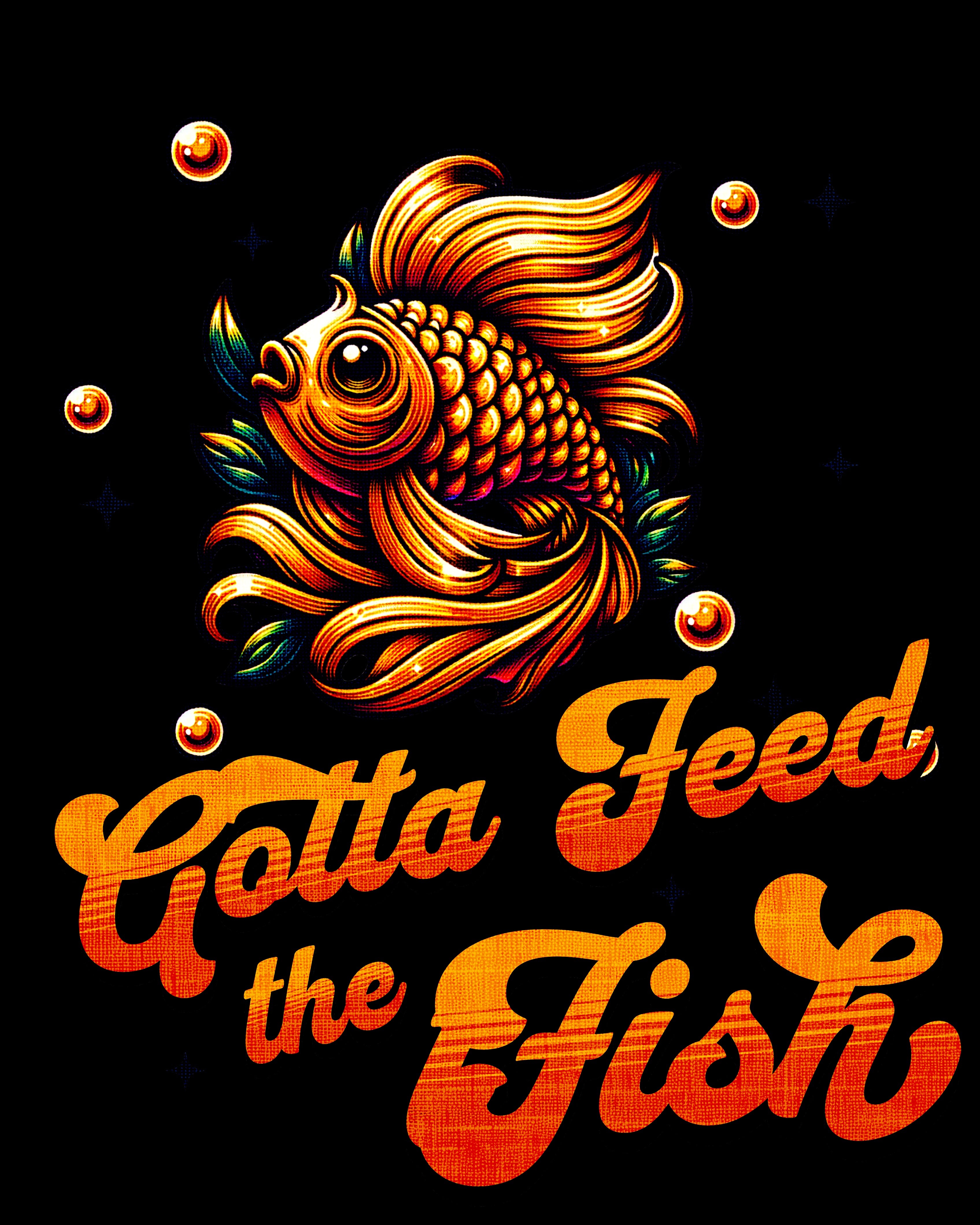 Gotta Feed the Fish T-shirt (6 color options) XS - 2X