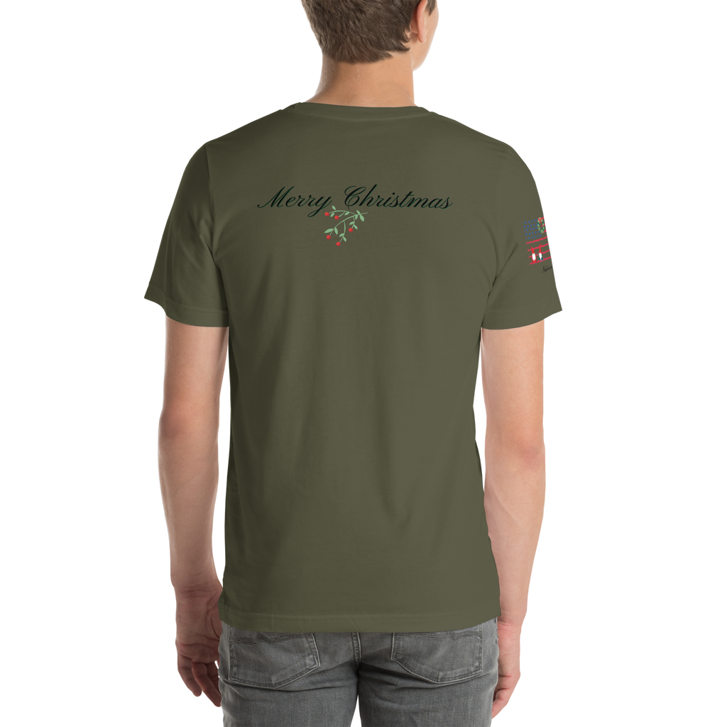 Merry Christmas Patriotic T-Shirt (4 color options) S-2X