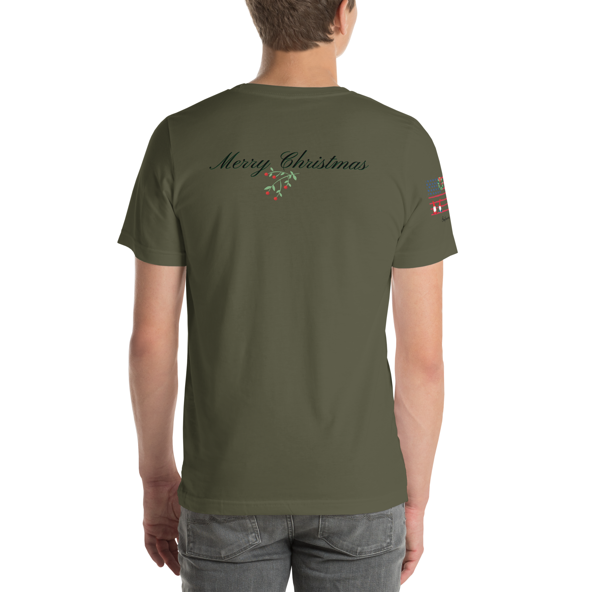 Merry Christmas Patriotic T-Shirt (4 color options) S-2X