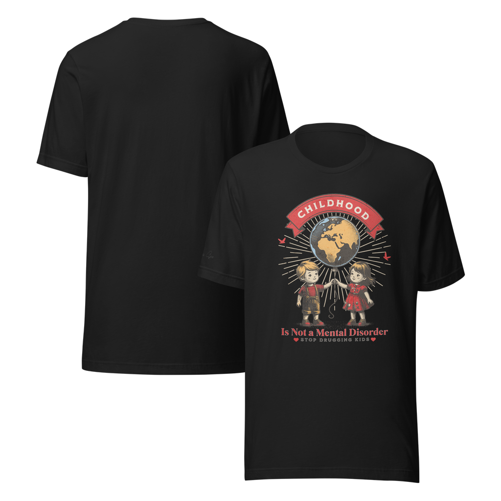 Whimsy, Retro, and Reflective Childhood Mental Health Premium Unisex T-Shirt (XS-2X) 4 Colors